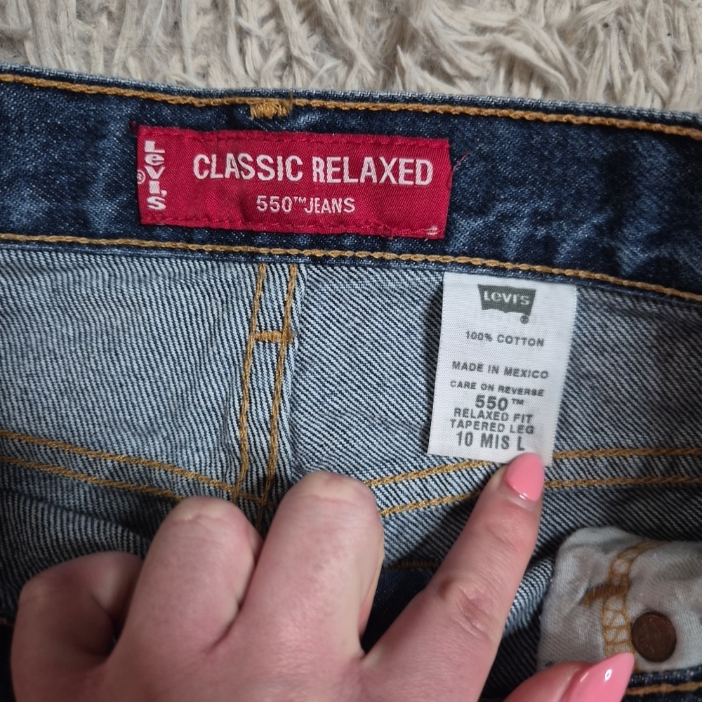 Womens Vintage Levis Jeans 550 Jean Classic Relaxed Size 10 Missy Long Blue ✨️💫 - Picture 4 of 13